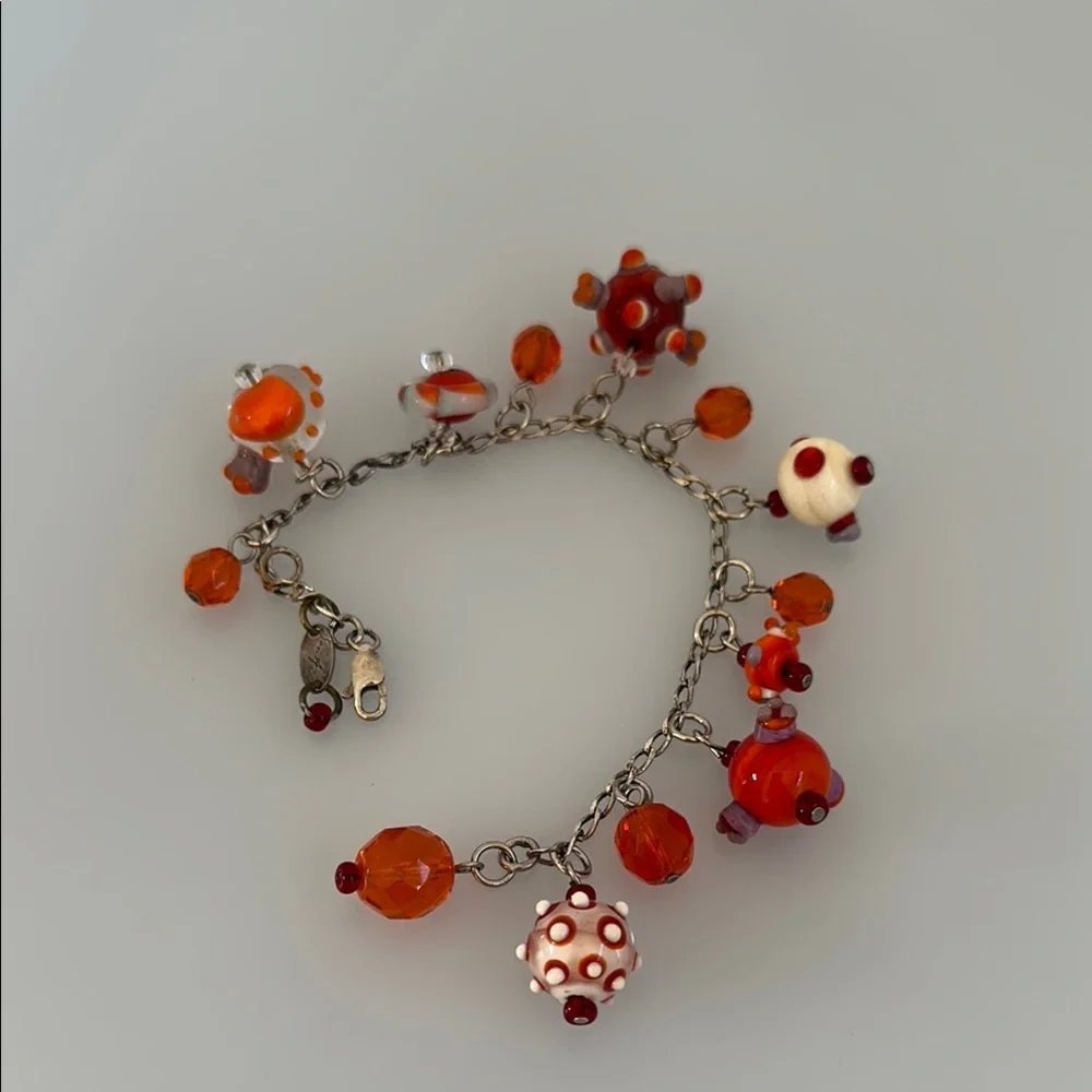 Jan art murano glass Colorful Beaded Bracelet​